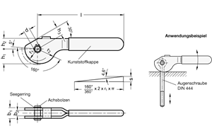 GN 917 Hebel mit Spiralexzenter, Stahl