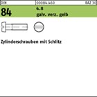 DIN 84 4.8 galv. verz. gelb Zylinderschrauben mit Schlitz 