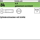 DIN 84 4.8 galvanisch vernickelt Zylinderschrauben mit Schlitz 