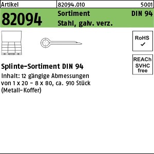 ART 82094 DIN 94 Sortiment Splinte St. galv. verzinkt S