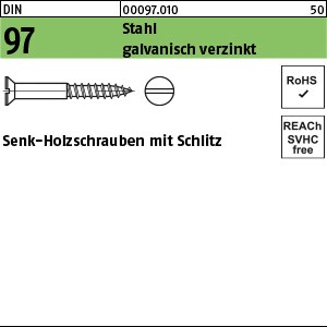 DIN 97 Stahl 1,6 x 12 galv. verzinkt gal Zn S