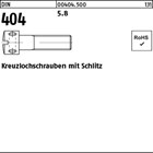 DIN 404 5.8 Kreuzlochschrauben mit Schlitz 