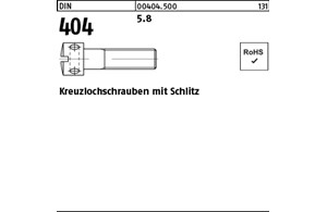 DIN 404 5.8 Kreuzlochschrauben mit Schlitz 