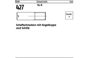 DIN 427 14 H Schaftschrauben mit Kegelkuppe und Schlitz