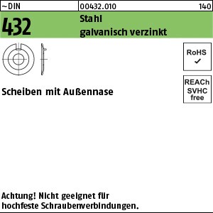 DIN 432 Stahl 5,3 galv. verzinkt gal Zn S
