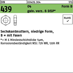 DIN 439 04 BM 10 gal Zn 8 DiSP (Dickschichtpass.) gal ZnDi S