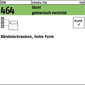 DIN 464 Stahl M 3 x 10 galv. verzinkt gal Zn S
