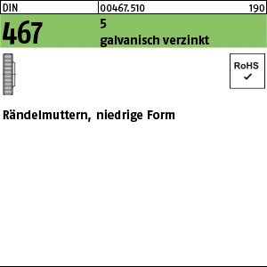 DIN 467 5 M 3 galv. verzinkt gal Zn S