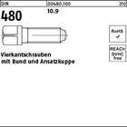 DIN 480 10.9 Vierkantschrauben mit Bund und Ansatzkuppe