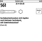 DIN 561 22 H (8.8) Sechskantschrauben mit Zapfen und kleinem Sechskant, mit Gewi