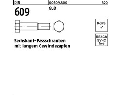 DIN 609 8.8 Sechskant-Passschrauben mit langem Gewindezapfen
