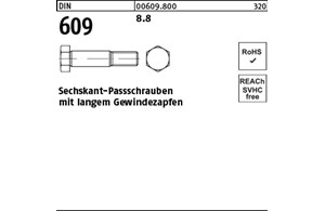 DIN 609 8.8 Sechskant-Passschrauben mit langem Gewindezapfen