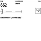 DIN 662 Stahl Linsenniete (Blechniete) 