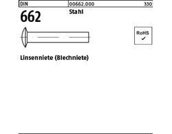 DIN 662 Stahl Linsenniete (Blechniete) 