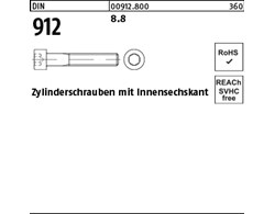 DIN 912 8.8 Zylinderschrauben mit Innensechskant 