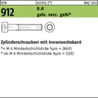 DIN 912 8.8 galv. verz. gelb Zylinderschrauben mit Innensechskant 