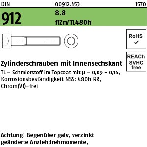 DIN 912 8.8 M 6 x 12 flZn/nc/TL/x/480h/C flZn S