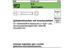 DIN 912 8.8 flZn/TL 480h (zinklamellenbesch.) Zylinderschrauben mit Innensechska