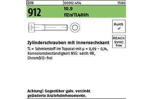 DIN 912 10.9 flZn/TL 480h (zinklamellenbesch.) Zylinderschrauben mit Innensechsk