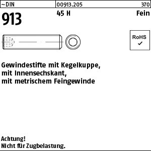 DIN 913 45 H M 6 x 0,75 x 8 S
