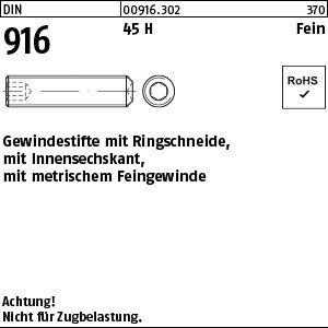 DIN 916 45 H M 6 x 0,75 x 6 S