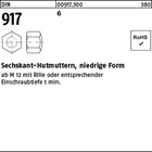 DIN 917 6 Sechskant-Hutmuttern, niedrige Form 