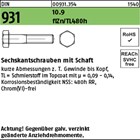 DIN 931 10.9 flZn/TL 480h (zinklamellenbesch.) Sechskantschrauben mit Schaft 