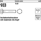DIN 933 8.8 Sechskantschrauben mit Gewinde bis Kopf 