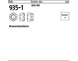 DIN 935-1 6/6 AU Kronenmuttern 