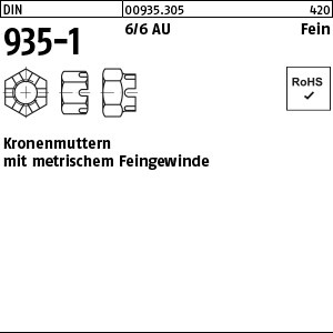 DIN 935 -1 6 M 8 x 1 S