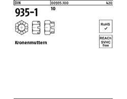 DIN 935-1 10 Kronenmuttern 