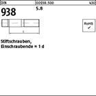 DIN 938 5.8 Stiftschrauben, Einschraubende = 1 d 