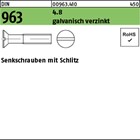 DIN 963 4.8 galvanisch verzinkt Senkschrauben mit Schlitz 