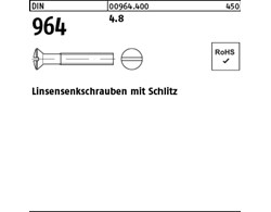 DIN 964 4.8 Linsensenkschrauben mit Schlitz 