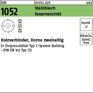 DIN 1052 Holzverb. Blechdorne Typ C, tZn, zweis., 48 ÜH tZn S