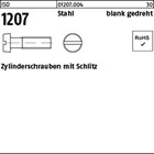 ISO 1207 Stahl blank gedreht Zylinderschrauben mit Schlitz 