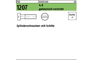 ISO 1207 4.8 galvanisch verzinkt Zylinderschrauben mit Schlitz 