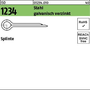 ISO 1234 Stahl 1 x 6 galv. verzinkt gal Zn S
