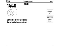 DIN 1440 Stahl Scheiben für Bolzen, Produktklasse A (m) 
