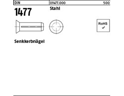 DIN 1477 Stahl Senkkerbnägel 