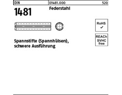 DIN 1481 Federstahl Spannstifte (Spannhülsen), schwere Ausführung