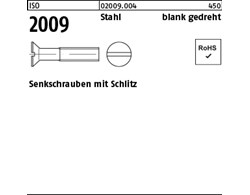 ISO 2009 Stahl blank gedreht Senkschrauben mit Schlitz 