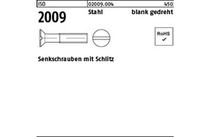 ISO 2009 Stahl blank gedreht Senkschrauben mit Schlitz 