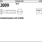 ISO 2009 4.8 Senkschrauben mit Schlitz 