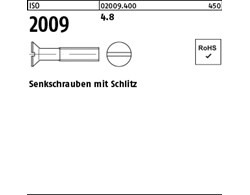 ISO 2009 4.8 Senkschrauben mit Schlitz 