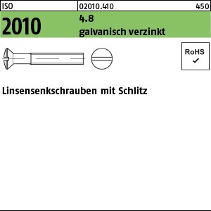 ISO 2010 4.8 M 3 x 8 galv. verzinkt gal Zn S