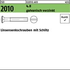 ISO 2010 4.8 galvanisch verzinkt Linsensenkschrauben mit Schlitz 