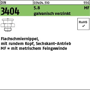 DIN 3404 5.8 M 6 x 1 SW 11 gal Zn, m. rundem Kopf gal Zn S