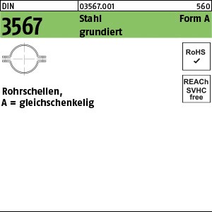 DIN 3567 Stahl A 22 NW 15 grundiert Rohrsch.-Hälften S
