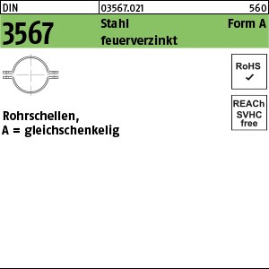 DIN 3567 Stahl A 22 NW 15 feuerverzinkt Rohrsch.-Hälften tZn S